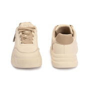 Women Chunky Lace-Up Sneakers (W-ATF-29-OFFWHITE-BEIGE)