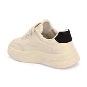 Women Chunky Lace-Up Sneakers (W-ATF-29-OFFWHITE-NAVY)