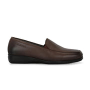 Women Premium Leather Slip On Formal Shoes (W-Comfina-10-Brown)
