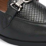 Women Premium Leather Slip On Loafers (W-Comfina-25-Black)