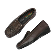 Women Premium Leather Slip On Loafers (W-Comfina-30-Brown)