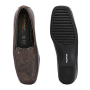 Women Premium Leather Slip On Loafers (W-Comfina-30-Brown)