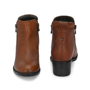 Women Premium Leather Zipper Boots (W-DreamGirl-85-Brown)