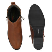 Women Premium Leather Zipper Boots (W-DreamGirl-85-Brown)