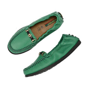 Women Premium Leather Neon Green Formal Slip On Flexible Loafer (W-Flexy-08-NeonGreen)