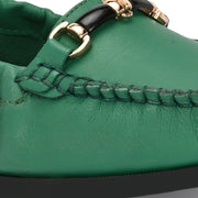 Women Premium Leather Neon Green Formal Slip On Flexible Loafer (W-Flexy-08-NeonGreen)