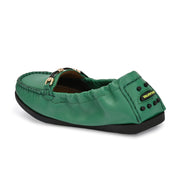 Women Premium Leather Neon Green Formal Slip On Flexible Loafer (W-Flexy-08-NeonGreen)