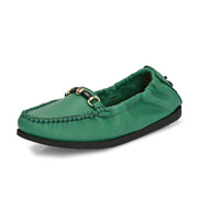 Women Premium Leather Neon Green Formal Slip On Flexible Loafer (W-Flexy-08-NeonGreen)