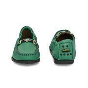 Women Premium Leather Neon Green Formal Slip On Flexible Loafer (W-Flexy-08-NeonGreen)