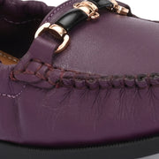 Women Premium Leather Purple Formal Slip On Flexible Loafer (W-Flexy-08-Purple)