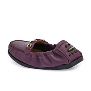 Women Premium Leather Purple Formal Slip On Flexible Loafer (W-Flexy-08-Purple)
