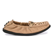 Women Premium Leather Beige Formal Slip On Loafer (W-Flexy-10-Beige)