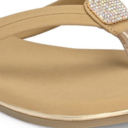 Women Slip-On Thong Flats (W-KE-01-BEIGE)