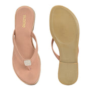 Women Slip-On Thong Flats (W-KE-01-PEACH)
