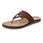 Women Slip-On Toe Post Thong Flats (W-MT-11-COPPER)