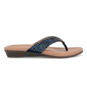 Women Elegant V-Shape Flats (W-MT-29-NAVY)