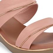 Women Double Strap Wedge Sandals – Casual & Office Wear (W-RST-082-PEACH)
