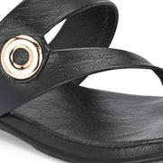 Women Black Daily Wear Flats (W-RST-105-BLACK)