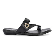 Women Black Daily Wear Flats (W-RST-105-BLACK)