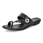 Women Black Daily Wear Flats (W-RST-105-BLACK)