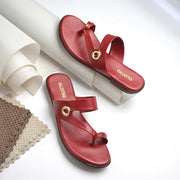 Women Maroon Daily Wear Flats (W-RST-105-MAROON)