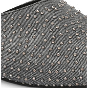 Women Black Embellished Closed-Toe Mules (W-RST-122-BLACK)