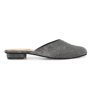 Women Black Embellished Closed-Toe Mules (W-RST-122-BLACK)