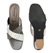 Women Cross Strap Block Heels (W-SHI-111-GREY)