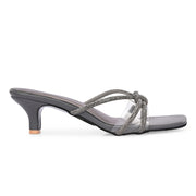 Women Knot Strap Kitten Heels (W-SHI-120-GUNMETAL)