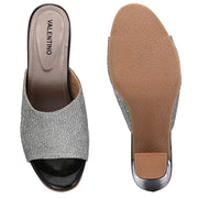 Women Slip-on Block Heel (W-SHI-73-GUNMETAL)