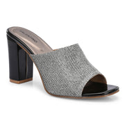 Women Slip-on Block Heel (W-SHI-73-GUNMETAL)