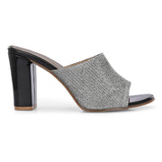 Women Slip-on Block Heel (W-SHI-73-GUNMETAL)