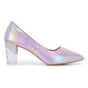 Women Pointed-Toe Pumps (W-VI-11-PURPLE-RAINBOW)