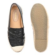 Women Black Espadrilles Loafers (W-V1-18-BLACK)