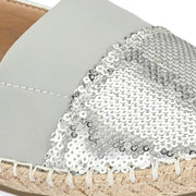 Women Silver Sequin Espadrilles Loafers (W-V1-19-SILVER)