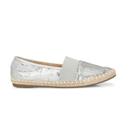 Women Silver Sequin Espadrilles Loafers (W-V1-19-SILVER)