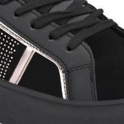 Women Chunky Lace-Up Sneakers (W-VI-21-BLACK)