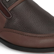 Men Premium Leather Slip On Shoes (Winston-20-Brown)