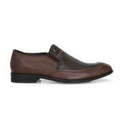 Men Premium Leather Slip On Shoes (Winston-20-Brown)