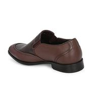 Men Premium Leather Slip On Shoes (Winston-20-Brown)