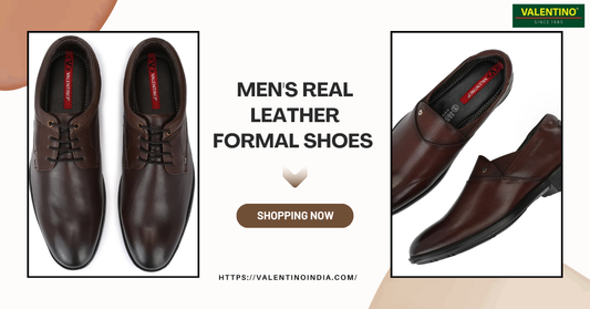 Men's Real Leather Formal Shoes by Valentino