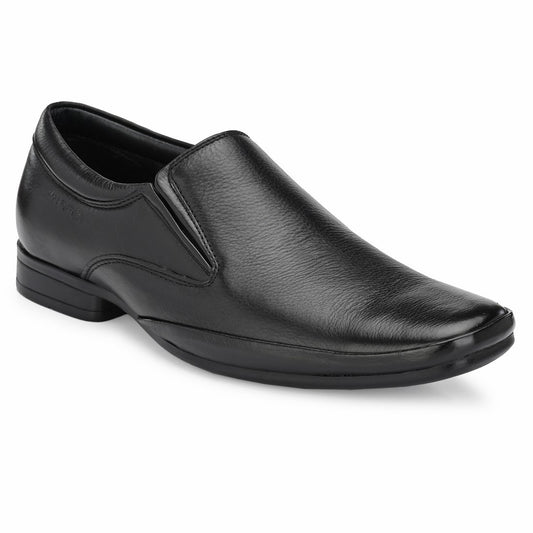 Men Premium Leather Black Slip-On Formal Shoes (Stanley-20)