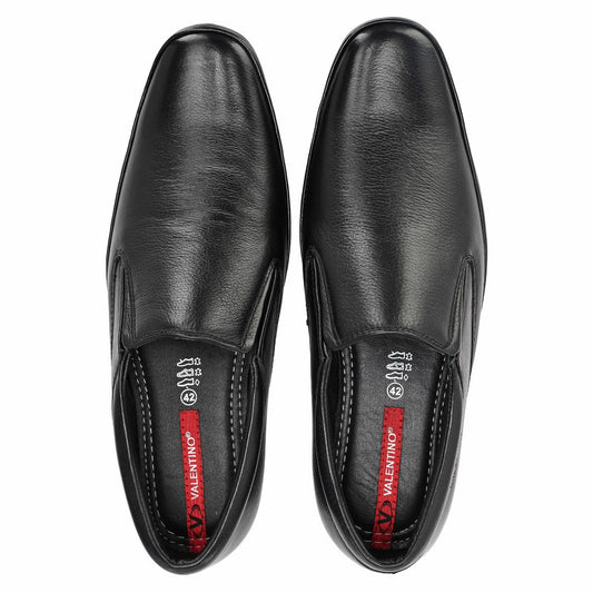 Men Premium Leather Black Slip-On Formal Shoes (Stanley-20)