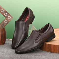 Men Premium Leather Brown Slip-On Formal Shoes (Stanley-20)