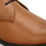 Men Premium Leather Teak Lace-Up Formal Derby Shoes (Secular-75-Teak)