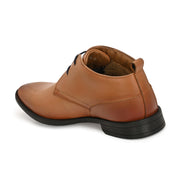 Men Premium Leather Teak Lace-Up Formal Derby Shoes (Secular-75-Teak)