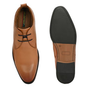Men Premium Leather Teak Lace-Up Formal Derby Shoes (Secular-75-Teak)