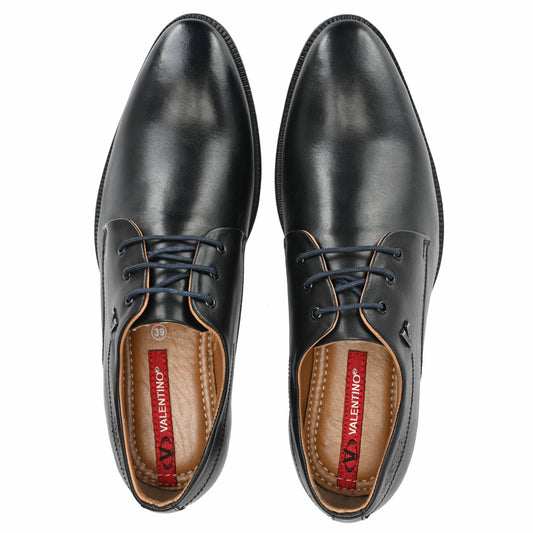 UFO-51 MEN LEATHER BLACK FORMAL LACE UP DERBY