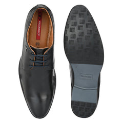 Men Premium Leather Black Lace-Up Formal Derby Shoes (UFO-51)