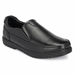 FIT-01 MEN LEATHER BLACK FORMAL SLIP ON MOCCASSINS